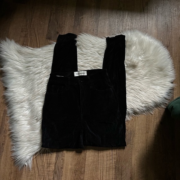 REFORMATION Velvet Rebecca Pant In Black - Picture 4 of 8